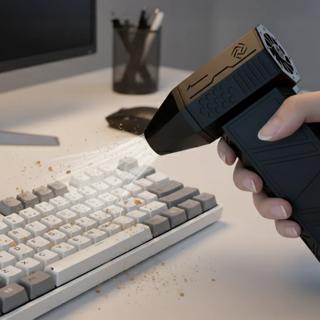 Ventilador de Mano Turbo Portátil 110v + 5 Cbabezales