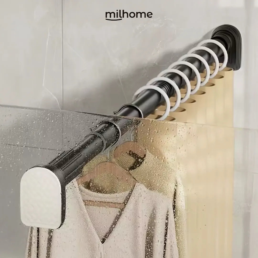 Barra Ajustable de Acero Inoxidable para Cortinas Milhome