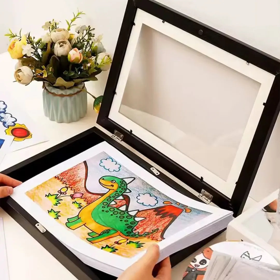 Marco de Madera para Dibujos Intercambiables A4