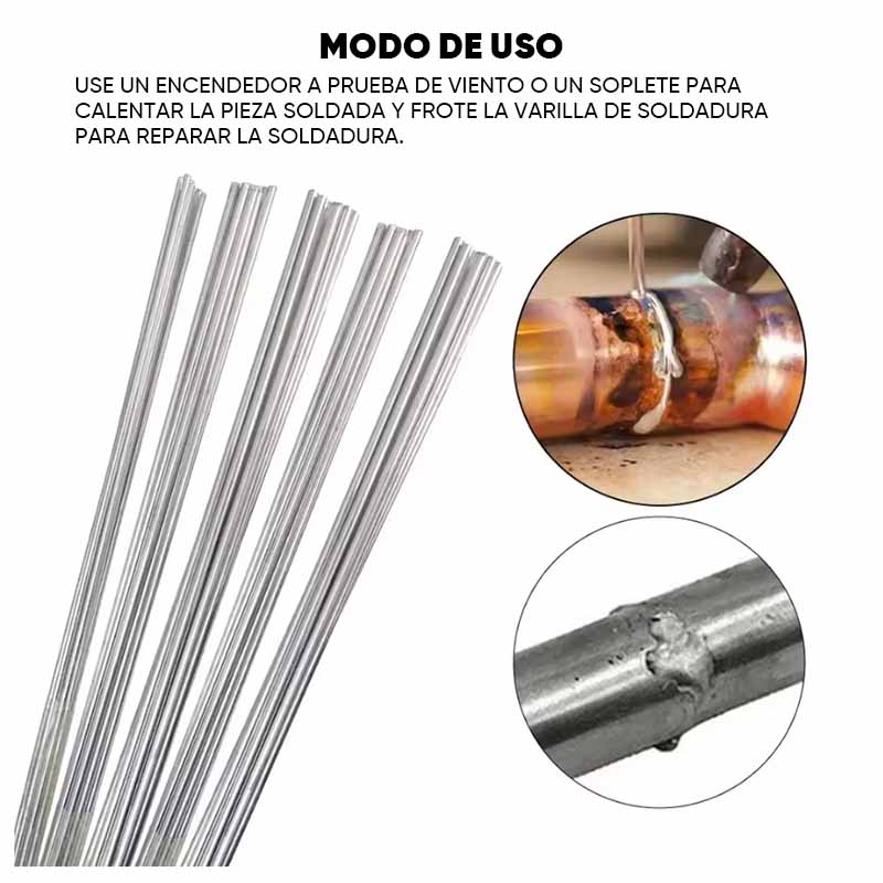 Pack de 50 Varillas de Soldadura de Aluminio