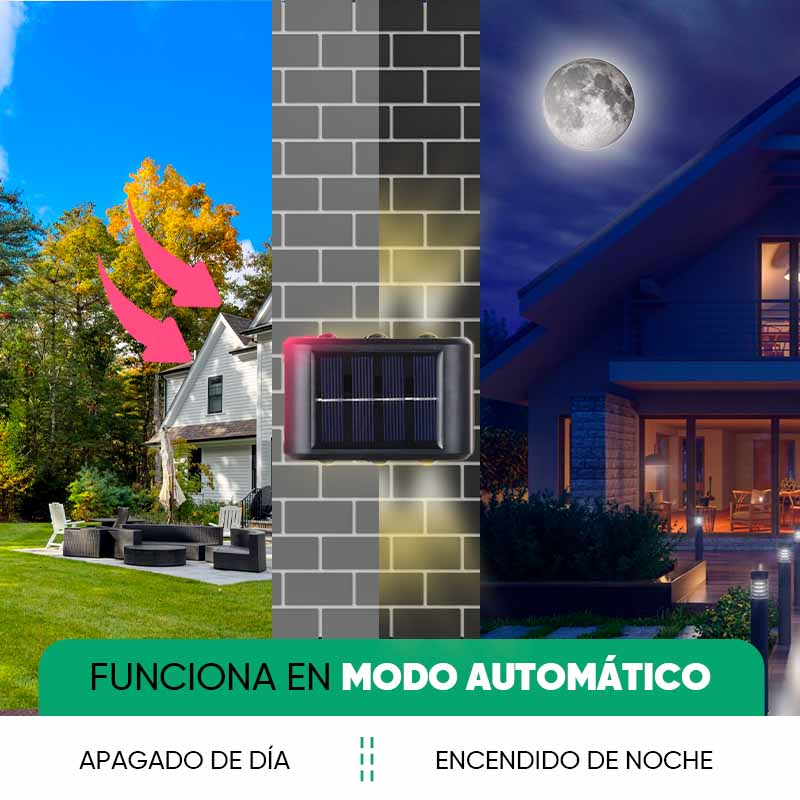Pack de 2 Focos Milhome Solares de 6 Luces Frías