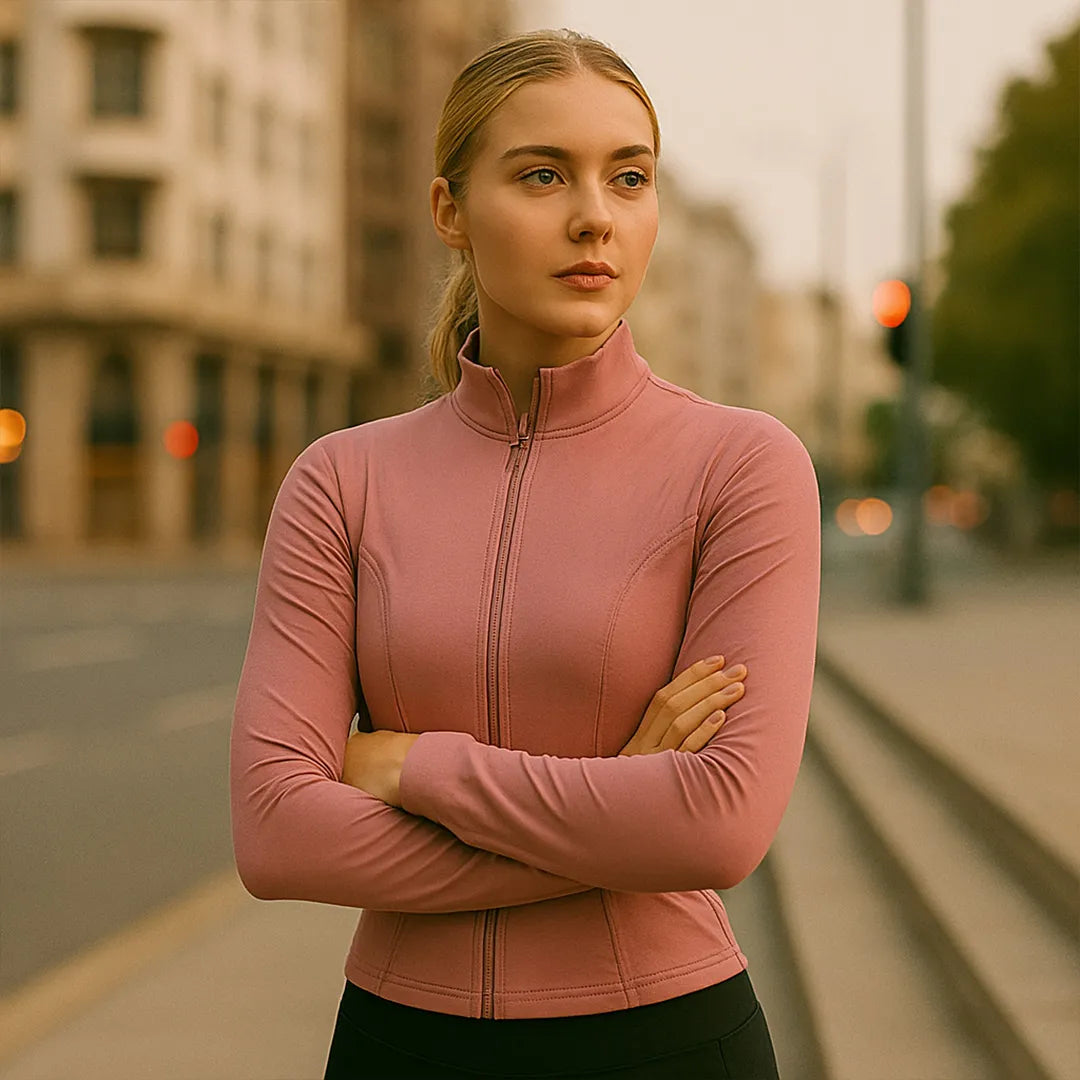 Campera Deportiva Aura Balance para Mujer con Cierre