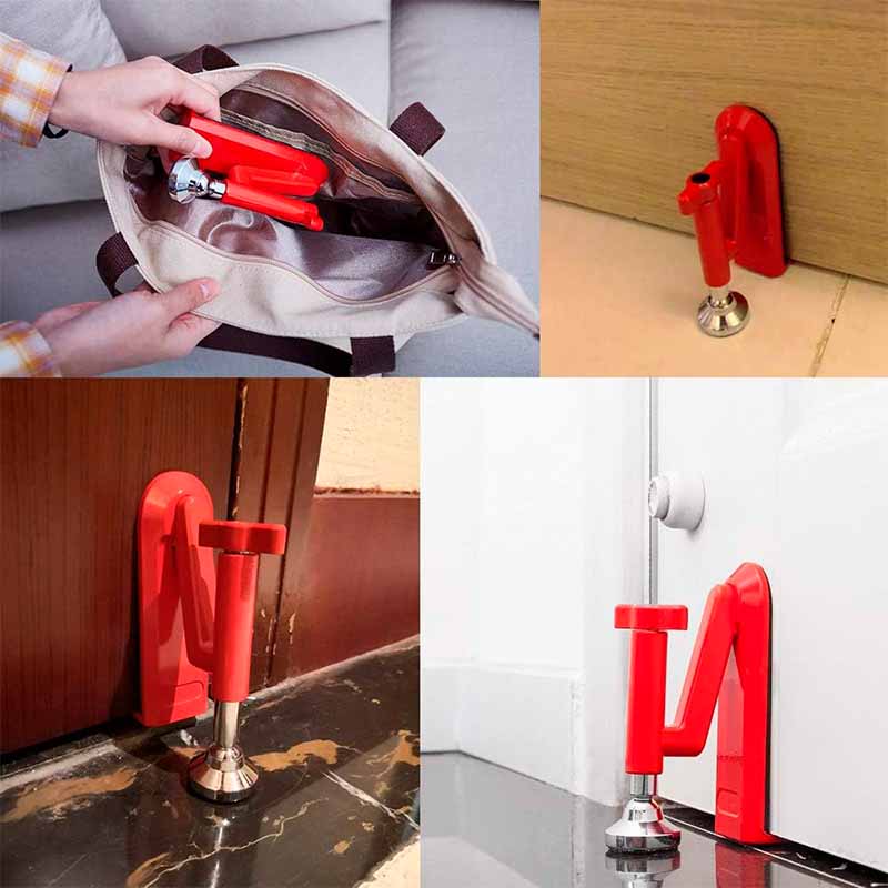 Tranca de Puerta Antirrobo con Alarma