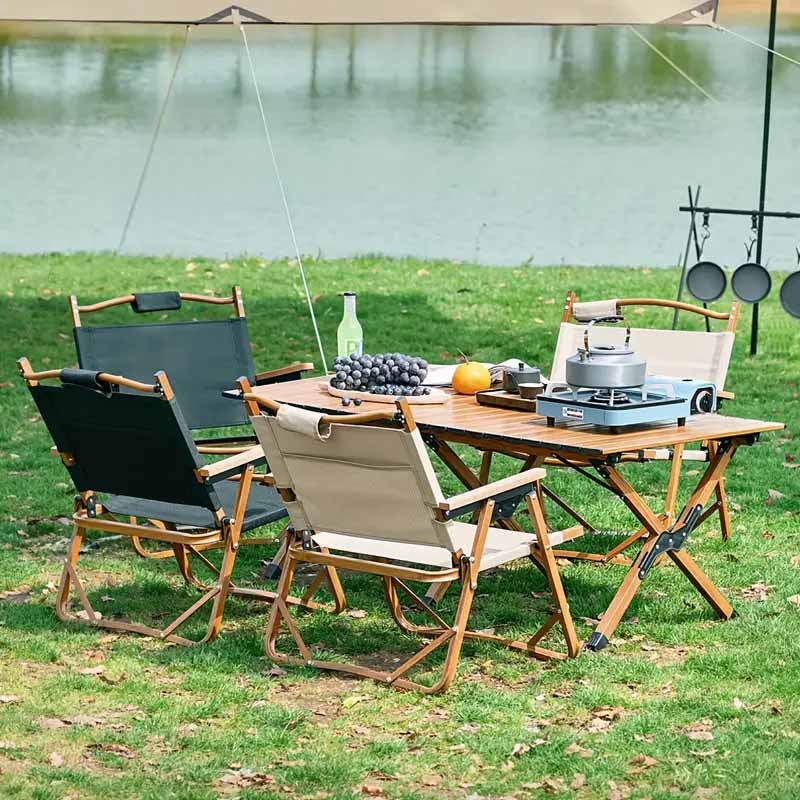 Silla Reposera Premium en Acero y Madera