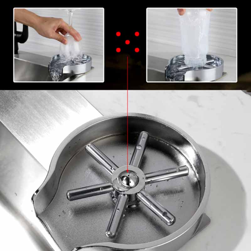 Limpiador de Vasos y Vajilla a Presión para Mesada