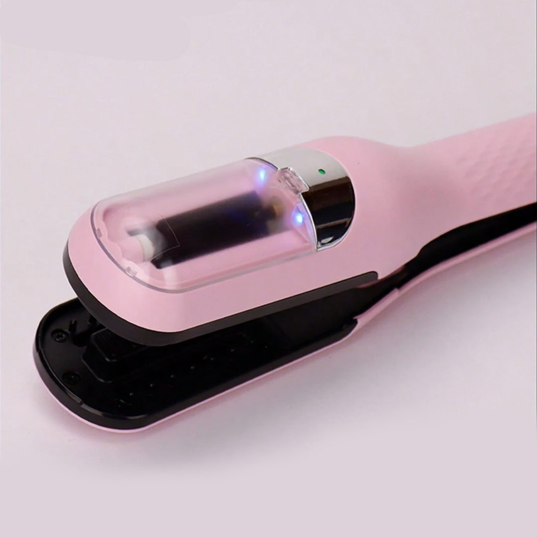 Plancha de Pelo con Recortado de Puntas Abiertas Rosa