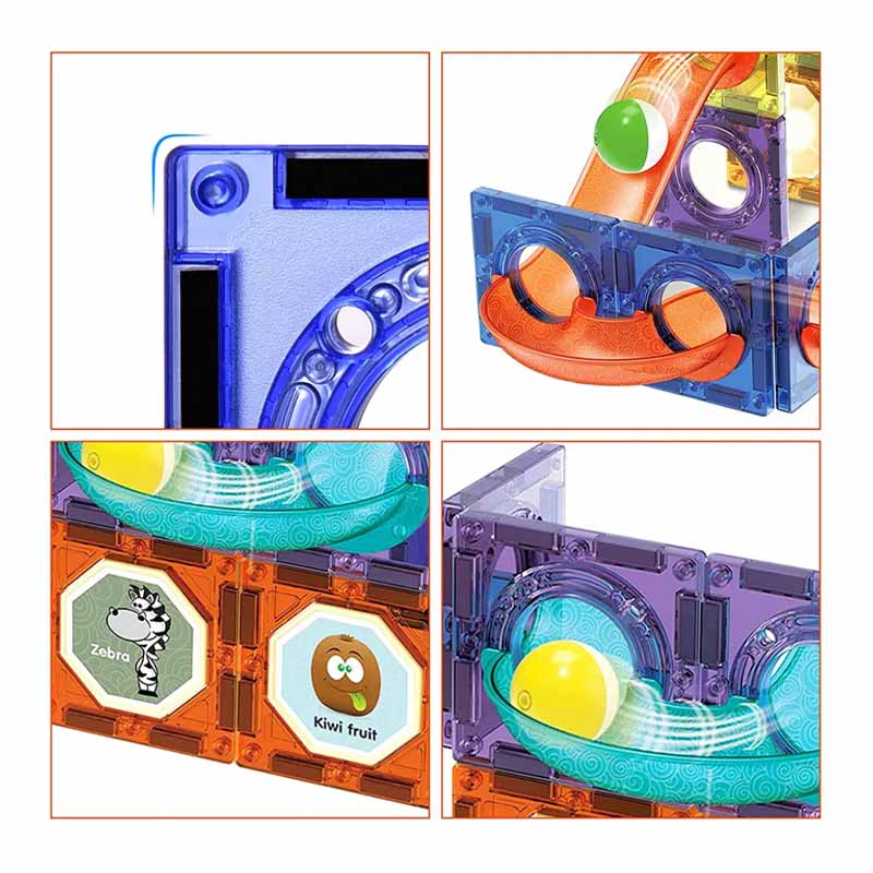 Bloques Construcción Magnéticos con Luces Pista Laberinto