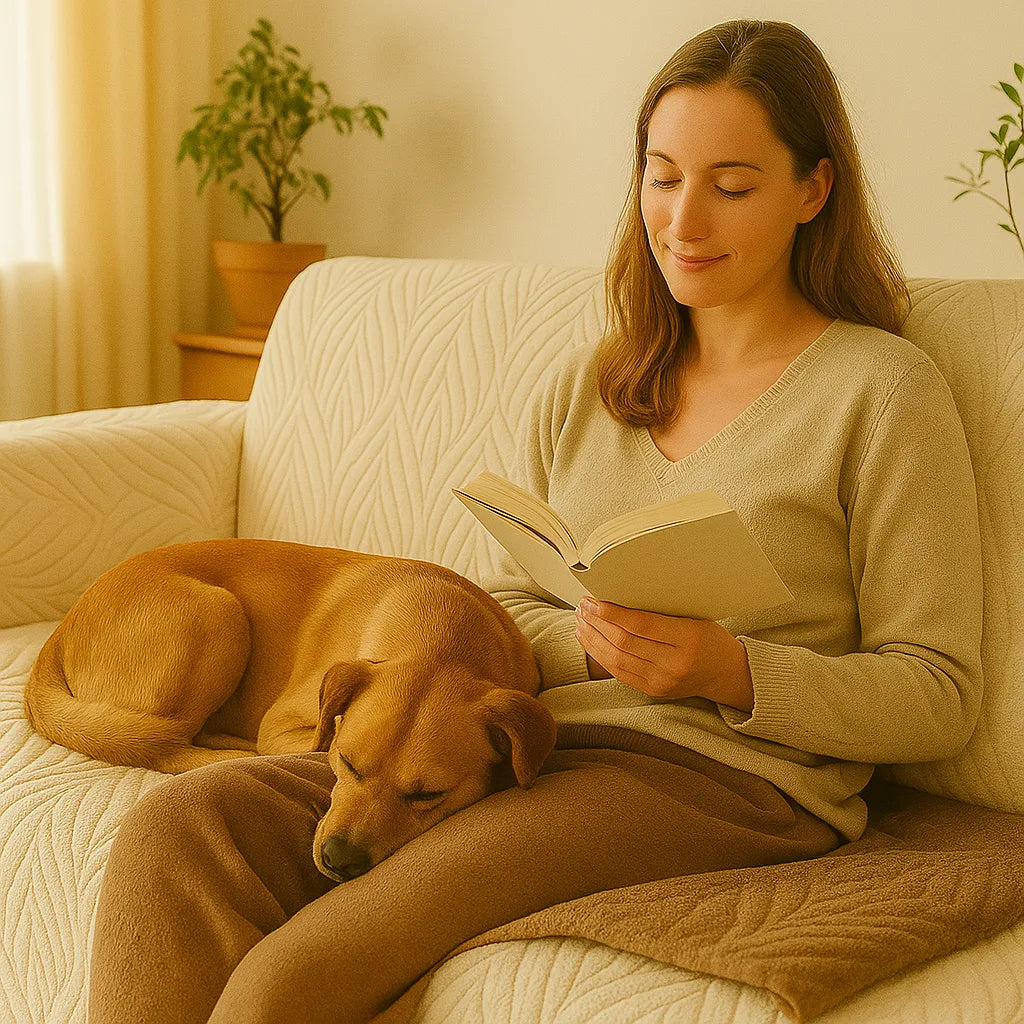 Funda Cubre Sofá Acolchonada  Diseño Leaves