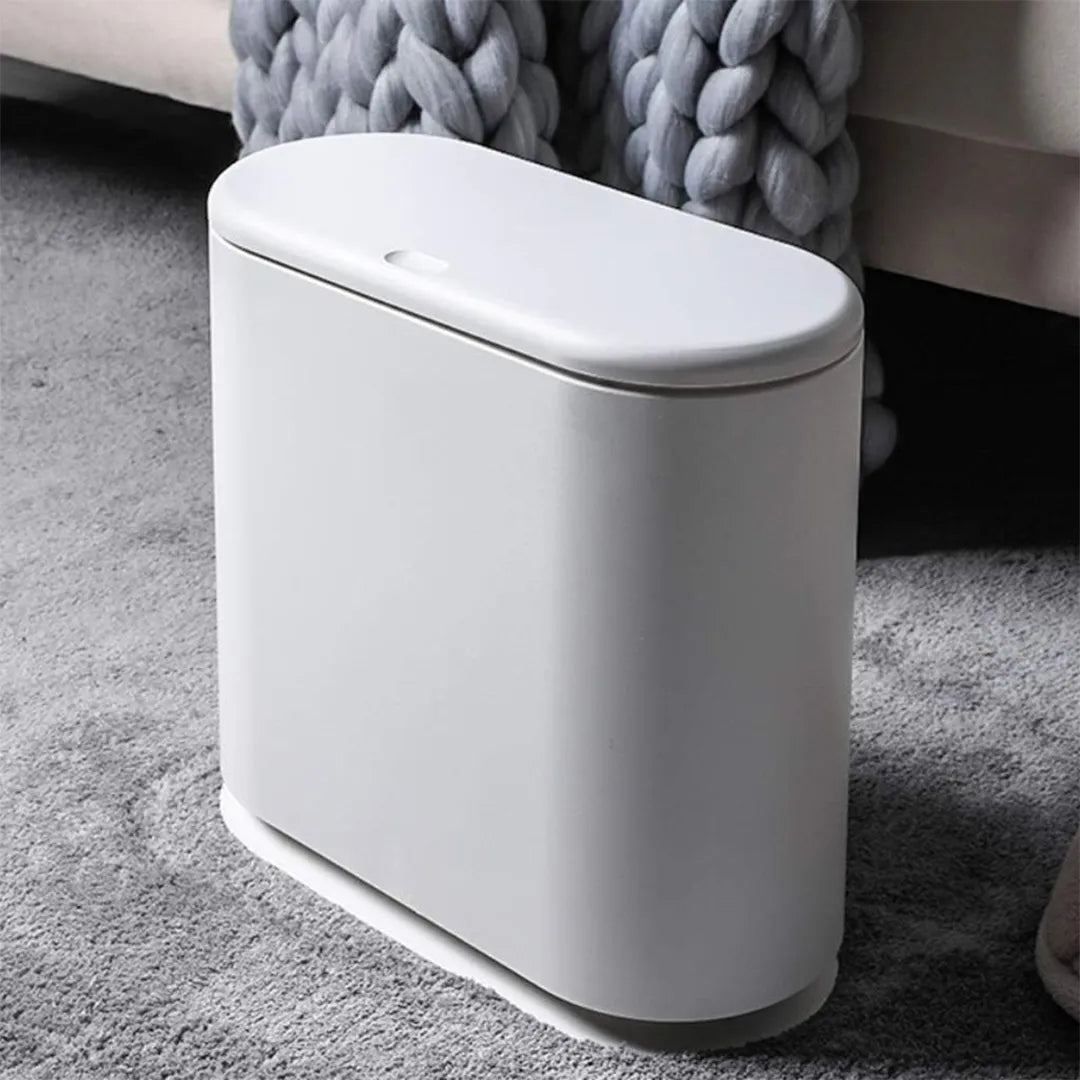 Papelera Slim de 10L con Tapa y Bolsa de Regalo