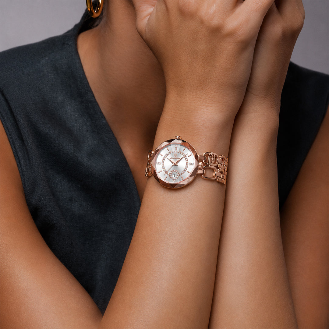 Reloj Dazzle de Acero Inoxidable para Dama Resistente al Agu