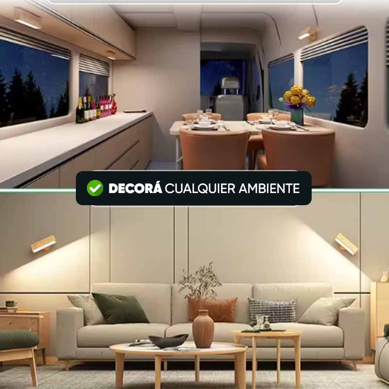 Lampara Led de Madera Lightwood 360 grados