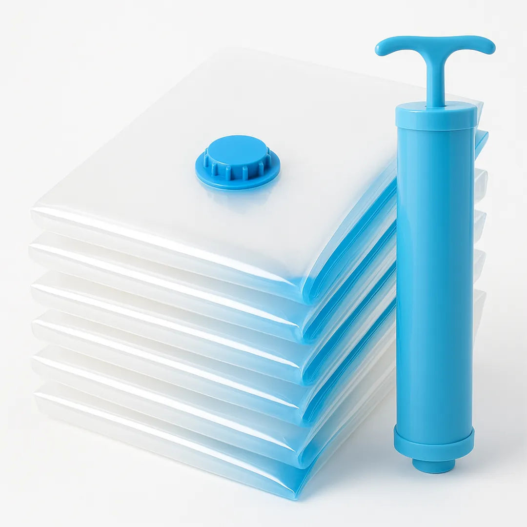 Set de 3 Bolsas al Vacio para Ropa con Inflador