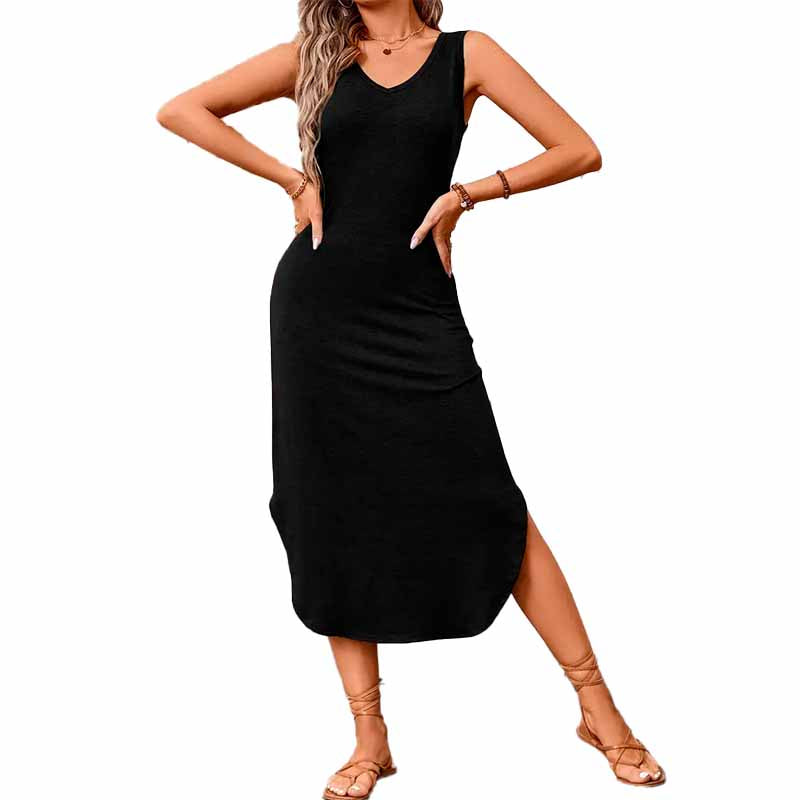 Vestido Moderno con Cuello en V