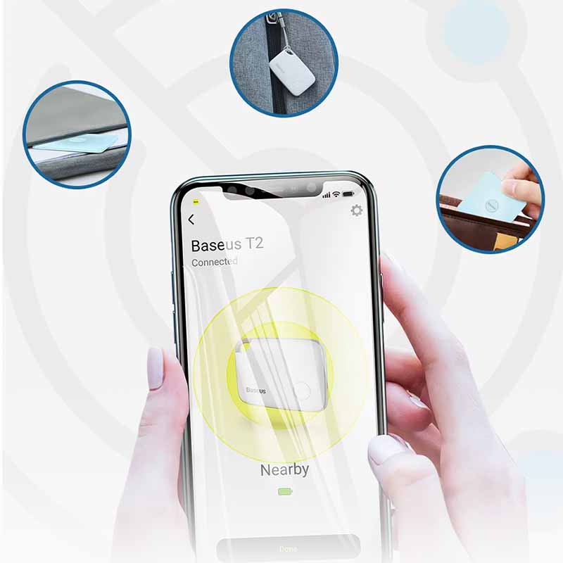 Rastreador Localizor de Objetos Bluetooth Baseus T2