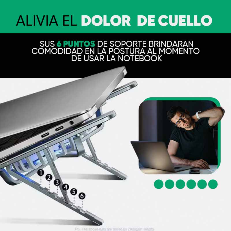Soporte Plegable con Ventilacion Para Notebook