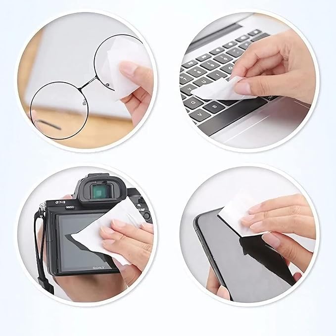 100 Toallas de Limpieza Anti Empaño para Lentes y Pantallas