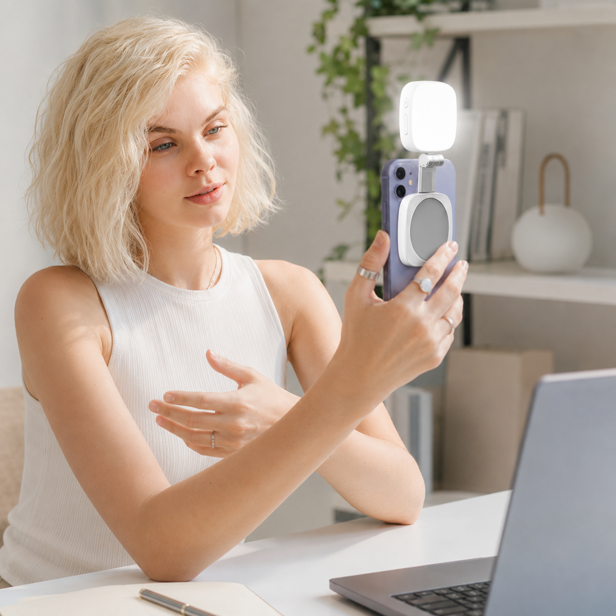 Luz Magnética LED Portátil para Selfie