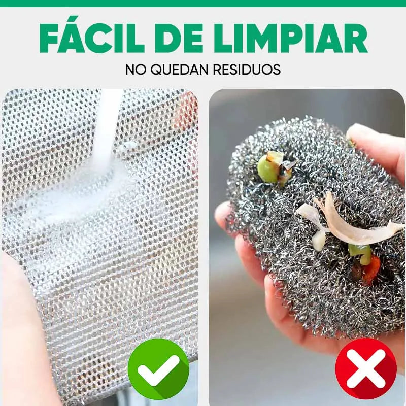 Escurridor para Fregadero de Acero Inoxidable + Set de 5 Paños de Regalo