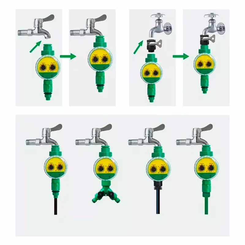 Timer para Riego Automatico con Adaptadores