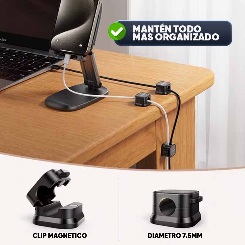 Set de 6 Organizadores Magneticos Para Cables