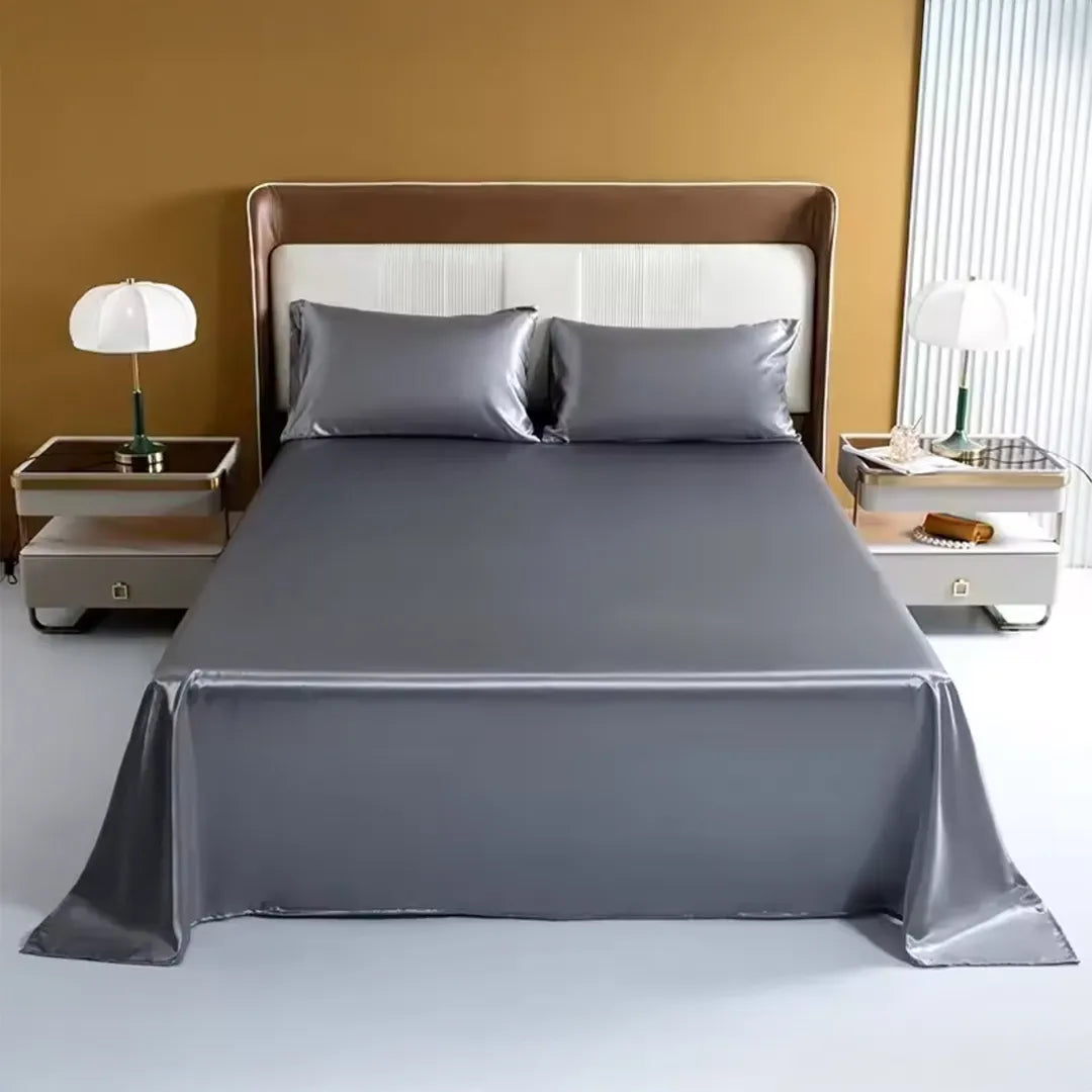 Sabanas Bajera de Satén Super Suave con 2 Fundas de Regalo