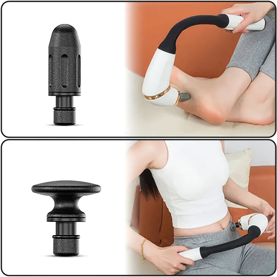 Masajeador Muscular 3000 rpm con 4 Cabezales