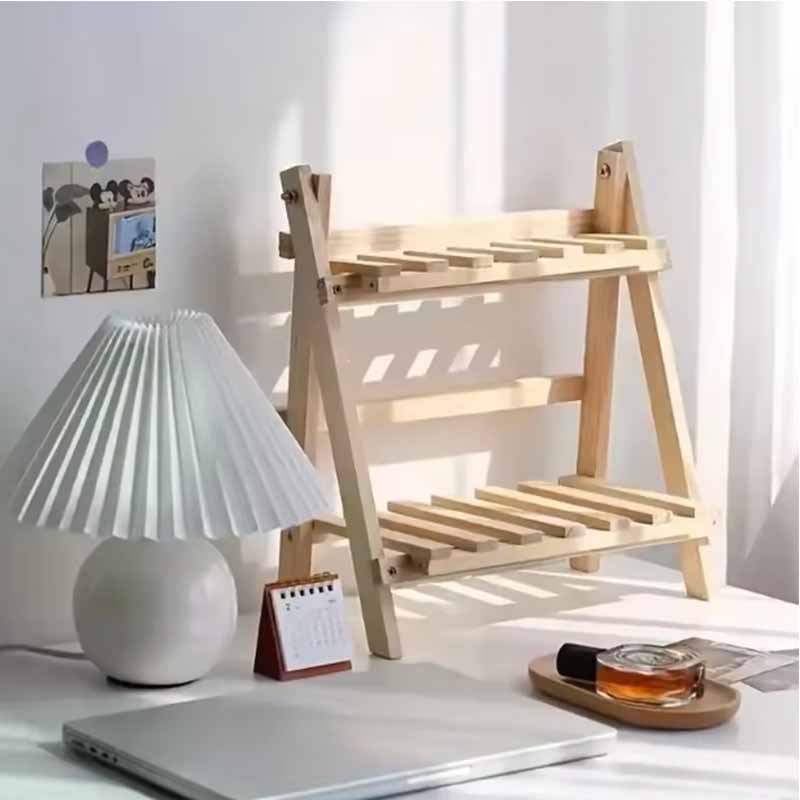 Estanteria de Madera 2 Niveles para Escritorio