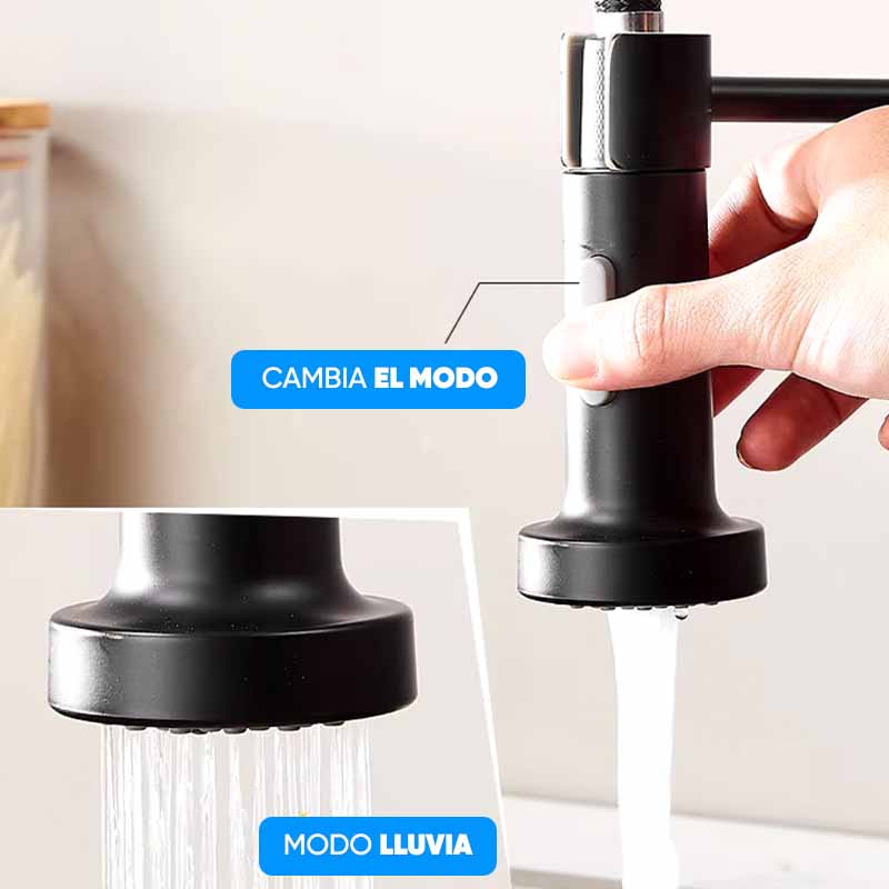 Canilla Monocomando Extensible de Cocina con Soporte