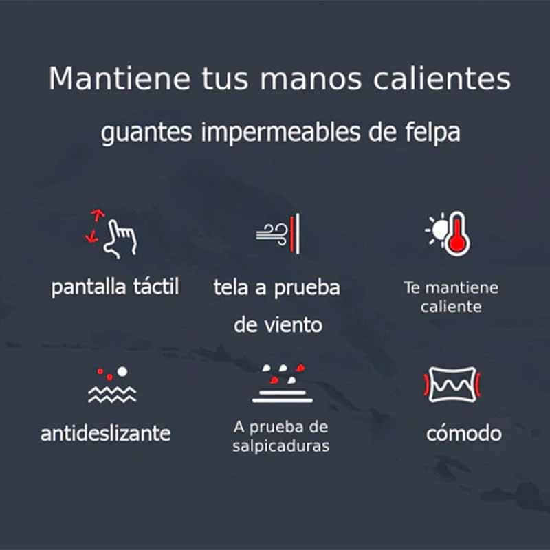 Guantes Termicos con Dedo Tactil y Silicona Antideslizante