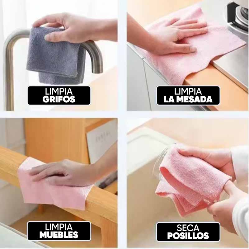 Rollo de Microfibra Descartable 20 Paños Gris