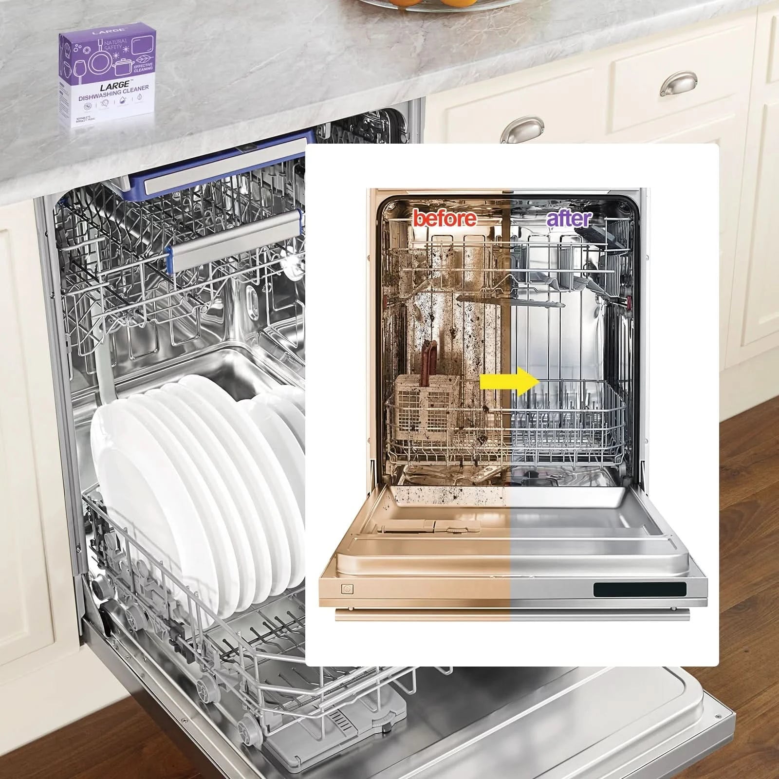 30 Tabletas de Limpieza para Lavavajillas Large™