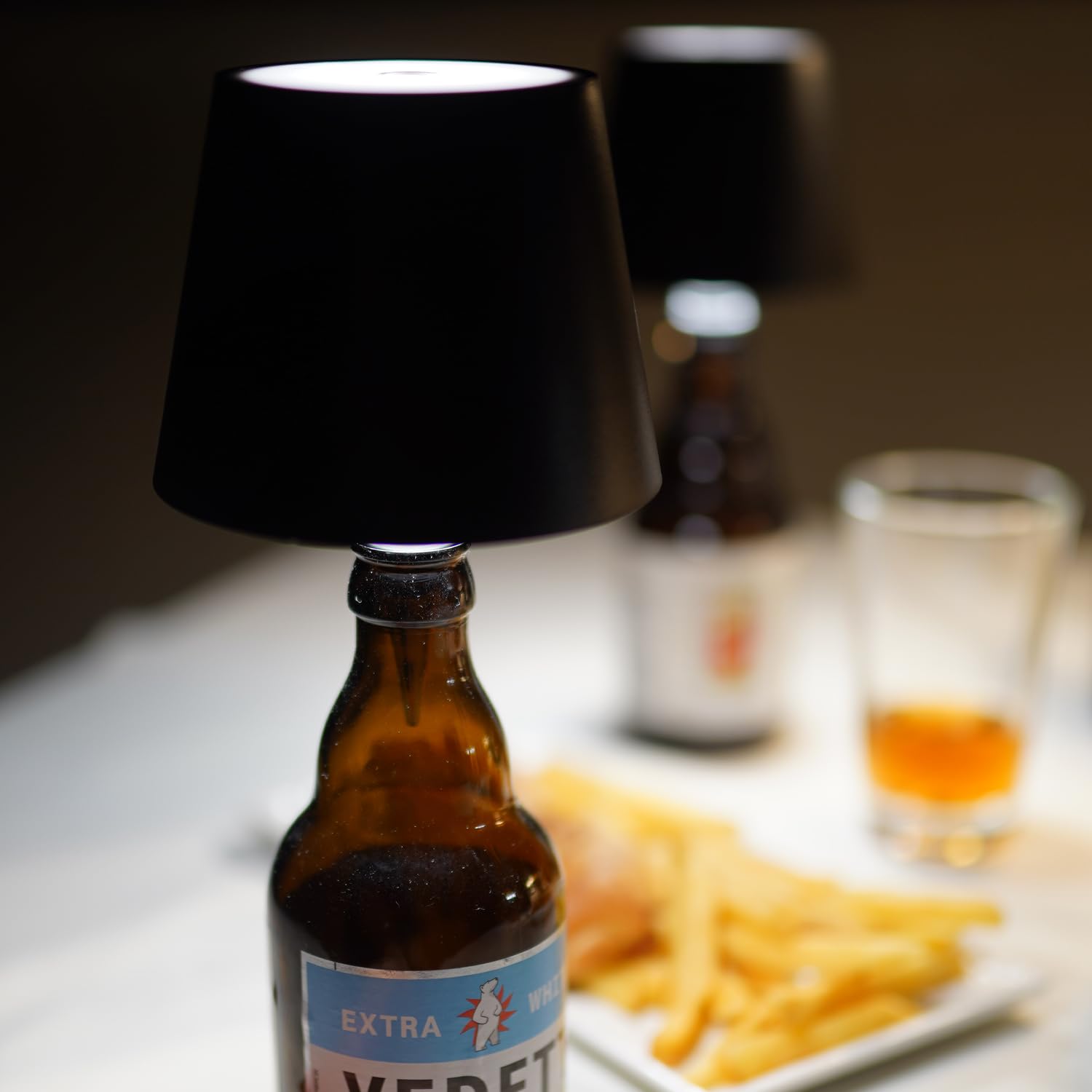 Lampara Botella Inalámbrica Táctil de 3 Colores y Atenuación