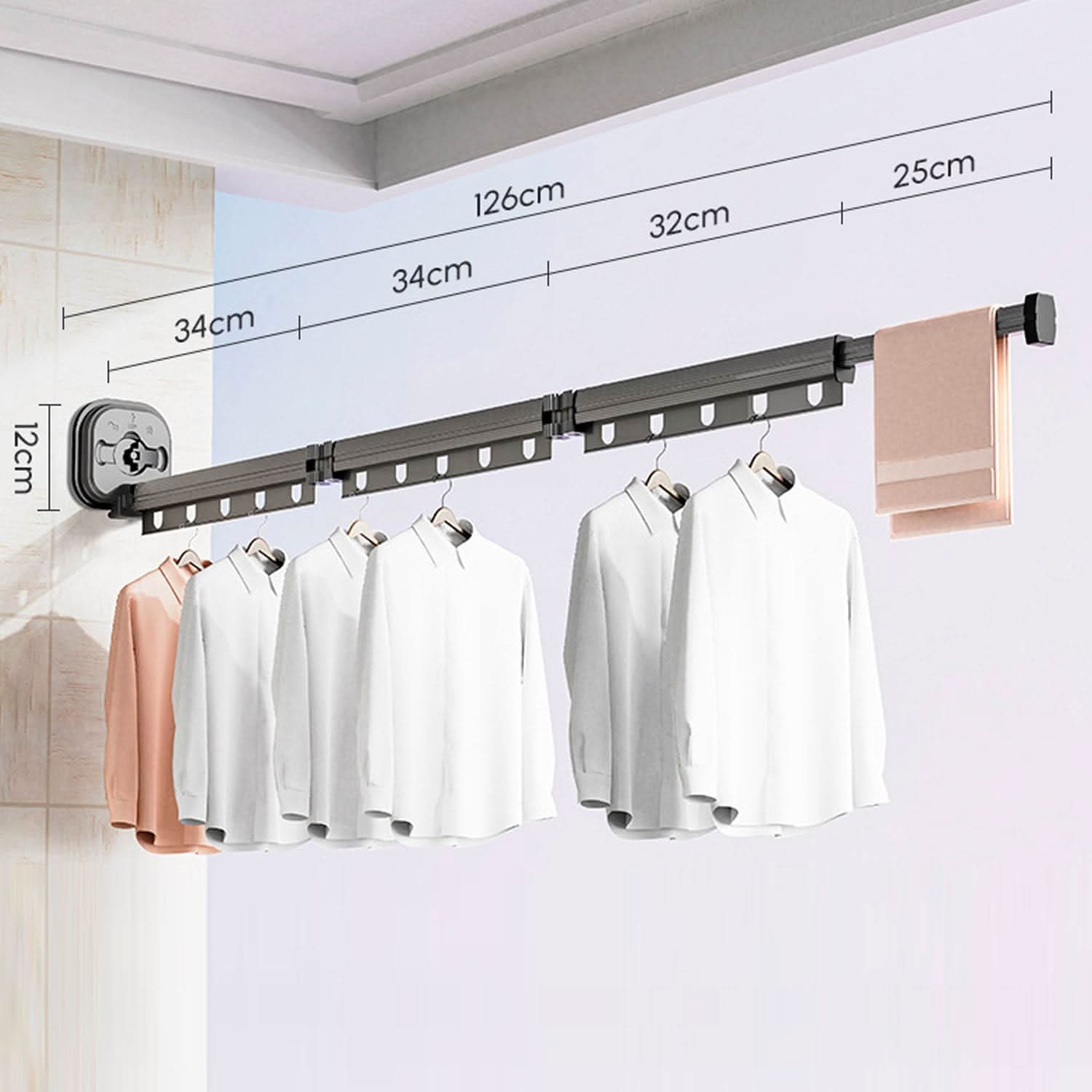 Tender Perchero Extensible con Ventosa Drying Rack