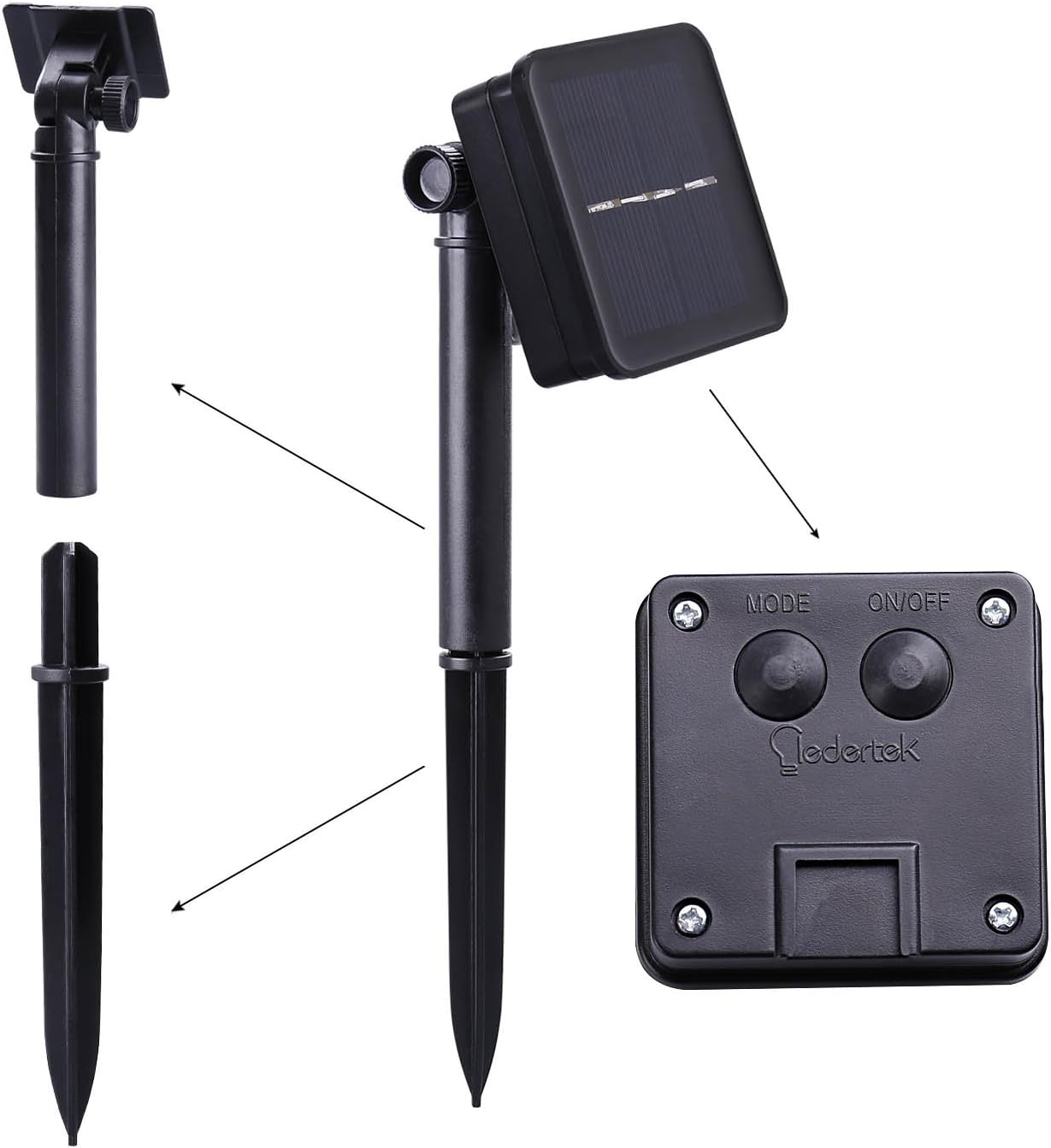 Luz de Navidad Solar Color Blanco x100