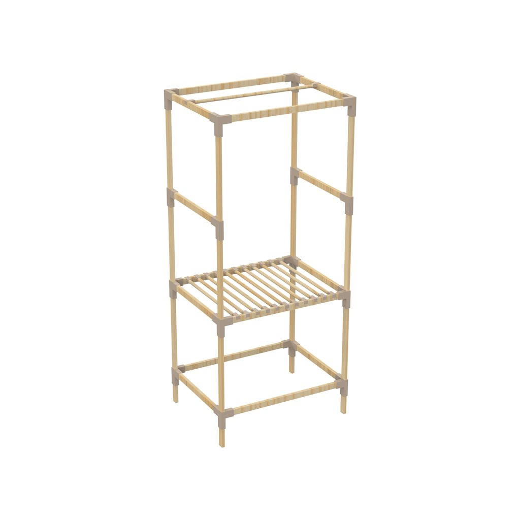 Organizador Perchero en Madera Y PPT 156x46x75cm