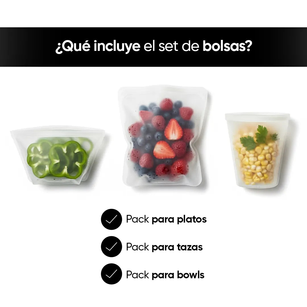 Bolsas Gruesas Reutilizable de Silicona Milhome