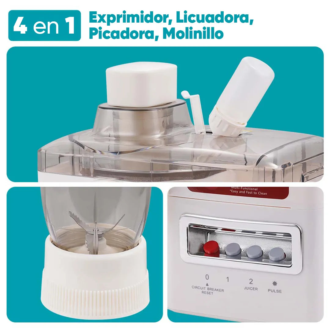 Juguera Licuadora Procesadora 4 en 1 350wcon Accesorios