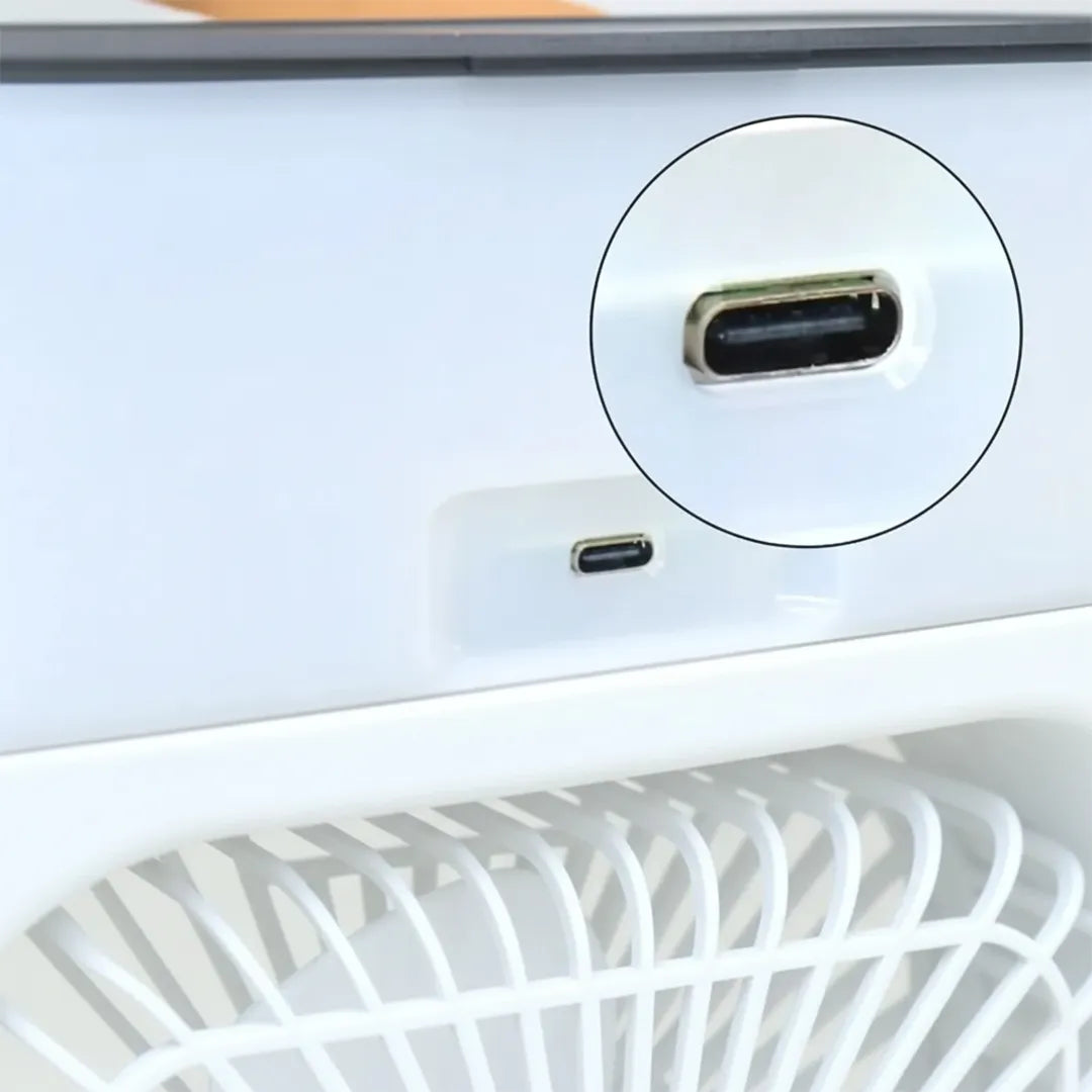 Mini Ventilador 2 en 1 con Contenedor de Agua Usb