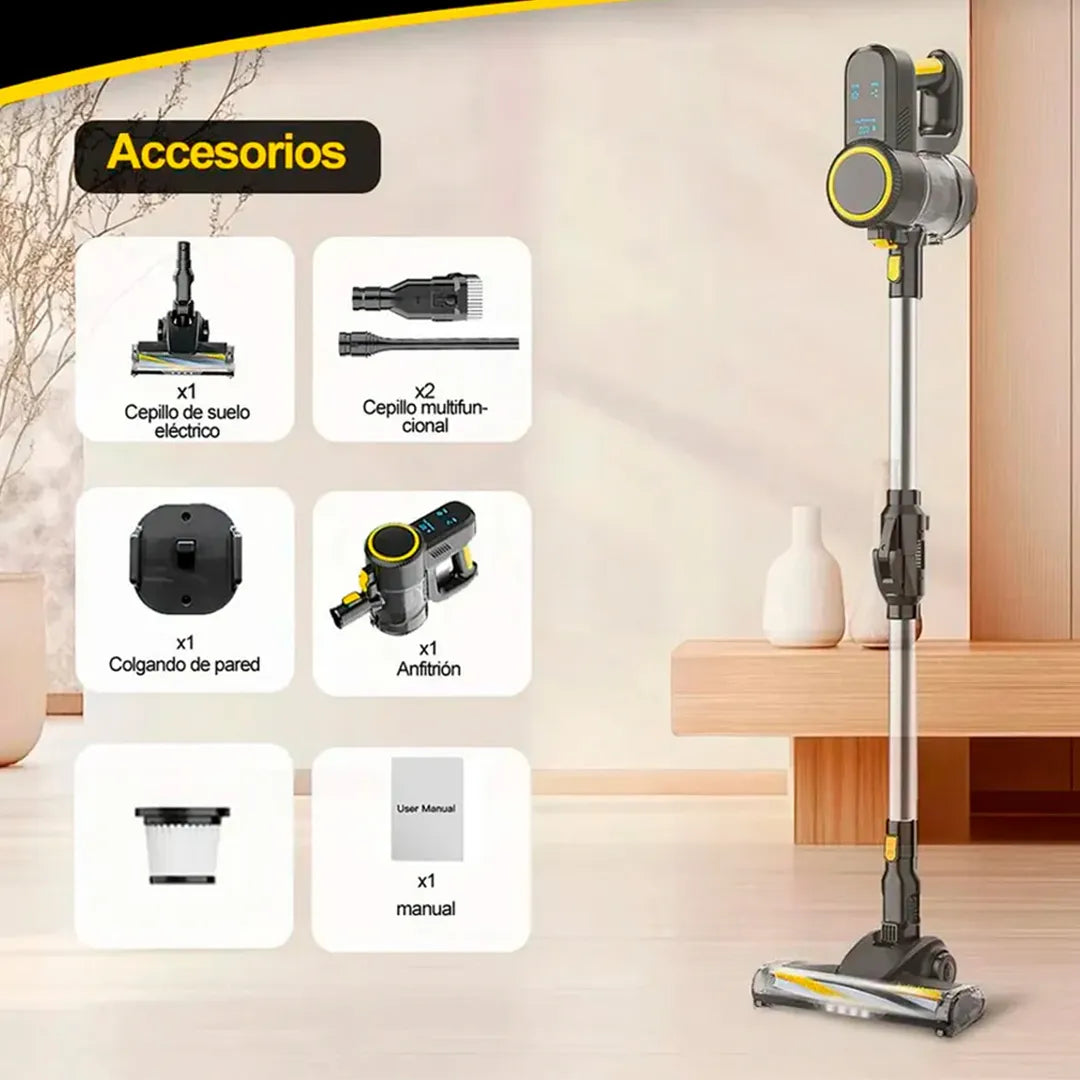 Aspiradora Vertical Inalámbrica Flexible 3 en 1 de 250W
