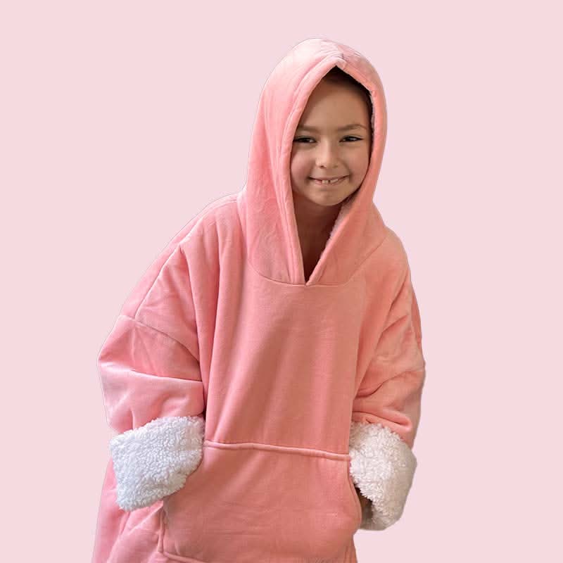 Hoodie Rosa Polar con Capucha Marca Wilma