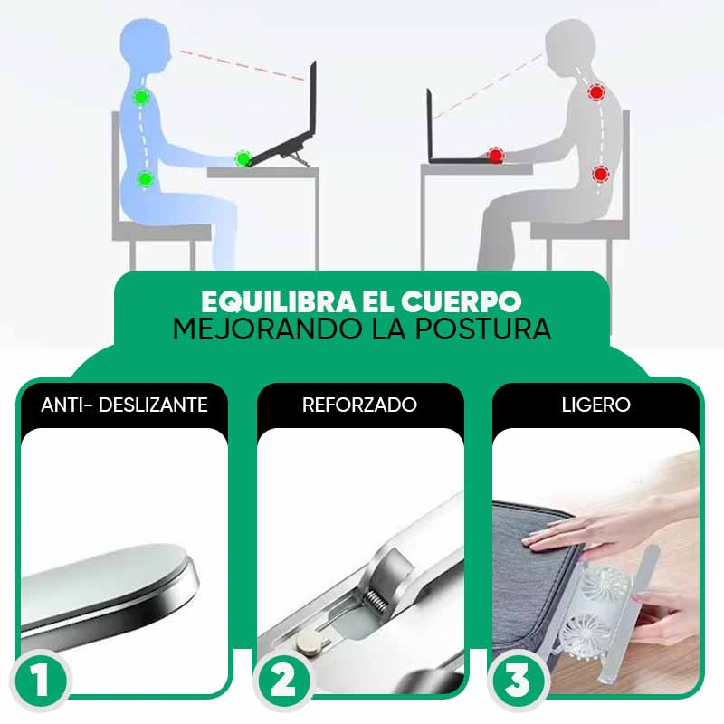 Soporte Plegable con Ventilacion Para Notebook