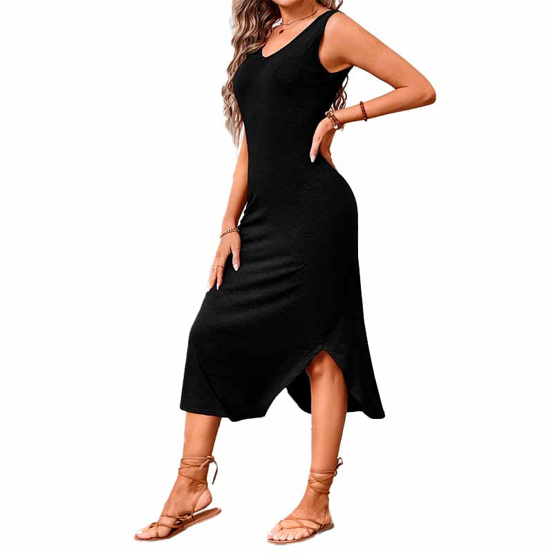 Vestido Moderno con Cuello en V