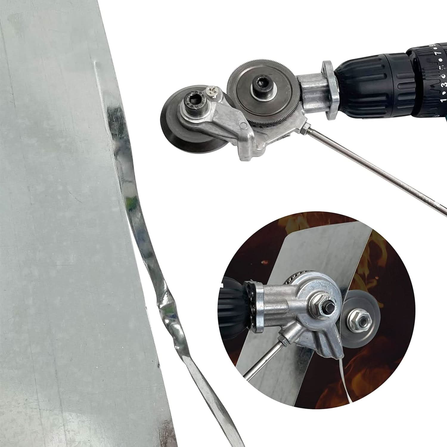 Cortador de Placa de Metal Eléctrico para Taladro