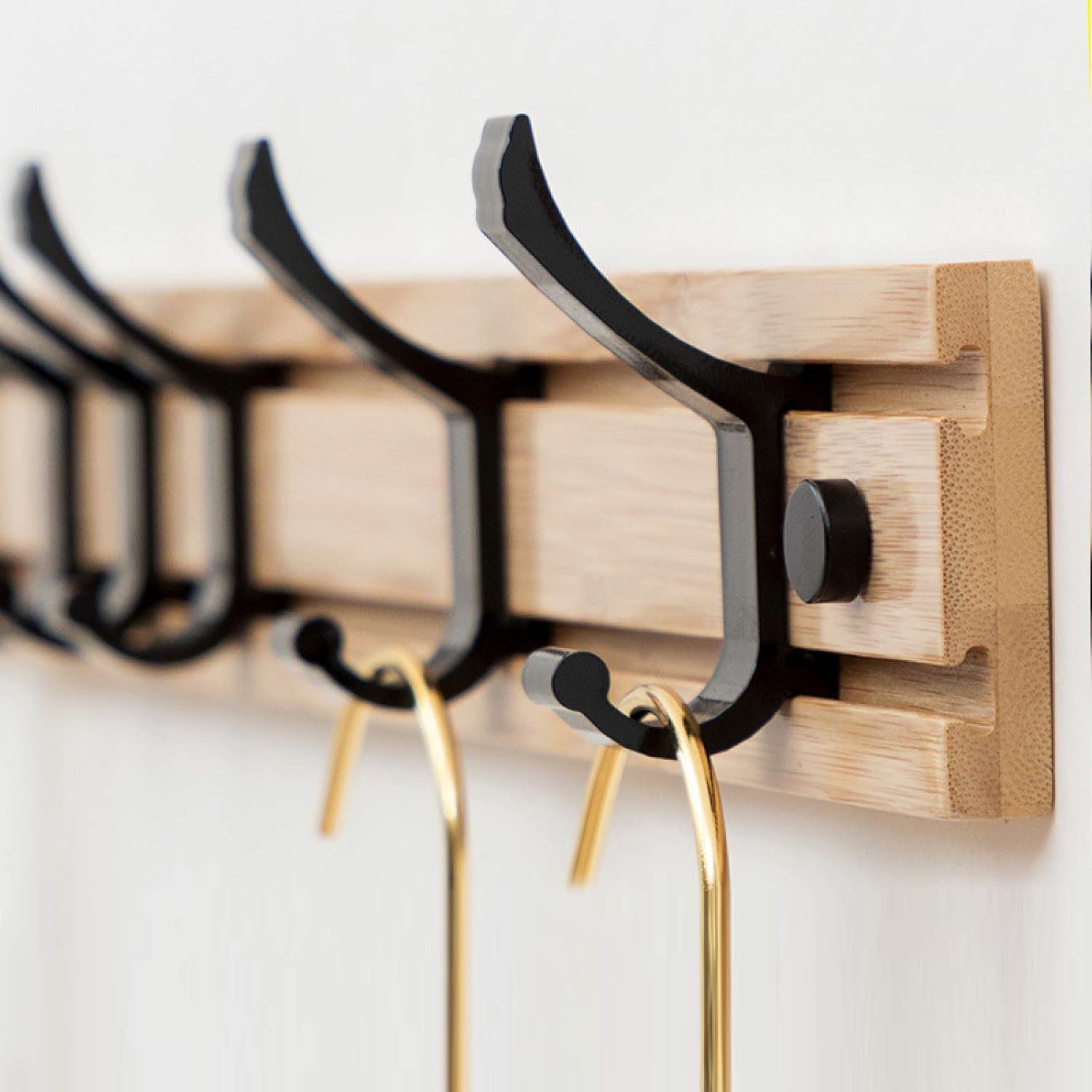 Perchero para Puerta Estilo Nordico con 5 Ganchos Deslizable