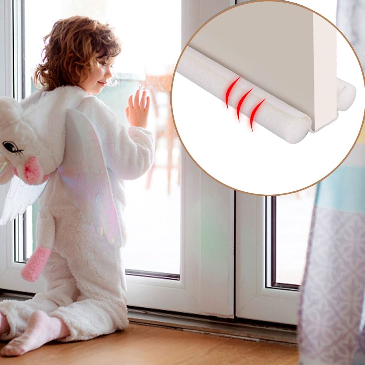 Burlete Zocalo de Espuma Doble Bajo Puerta Aislante