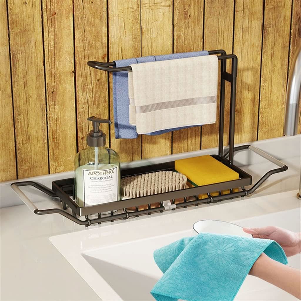 Escurridor Telescópico de Acero Inoxidable con Soporte