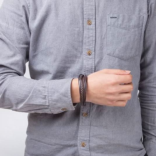 Pulsera de Cuero Bliss Band con Cierre Lateral