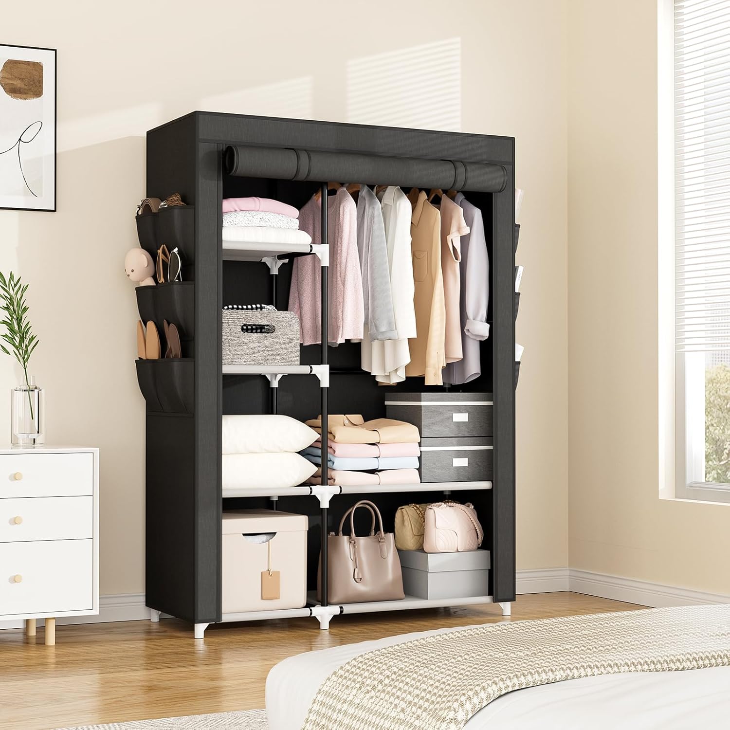 Armario Organizador Portátil con Estructura Liviana