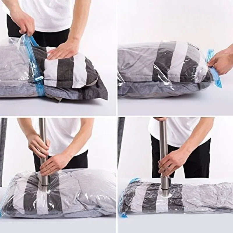 Set de 4 Bolsas para Ropa al Vacío (60 cm x 80 cm)