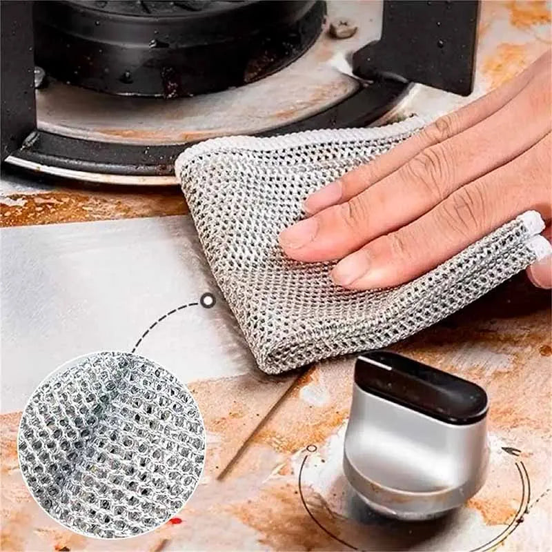 Escurridor para Fregadero de Acero Inoxidable + Set de 5 Paños de Regalo